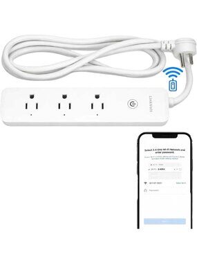 Smart WiFi Surge Protector Power Strip with Voice Control for Home Office, 3 AC